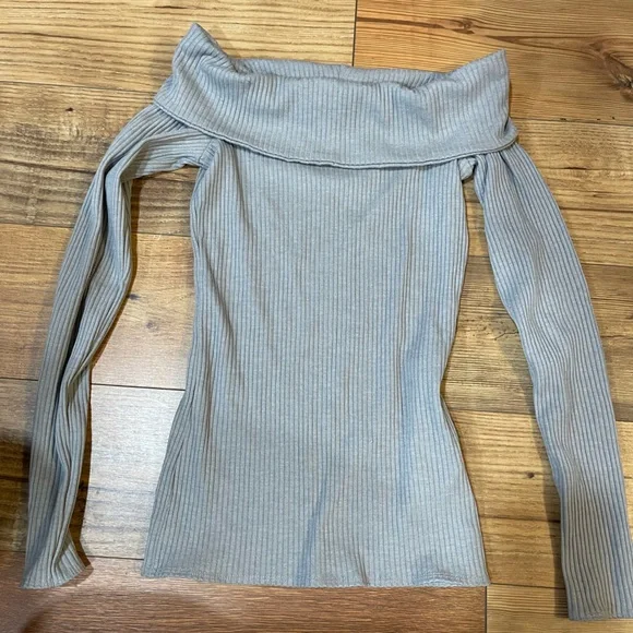 Ribbed Off The Shoulder Long Sleeve Top - Picture 3 of 7